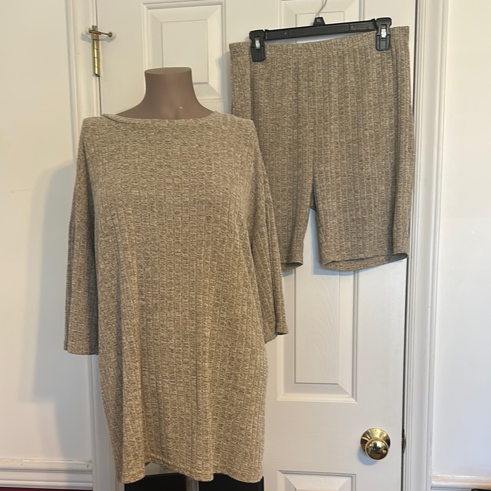Cozy Knit Lounge Top/shorts